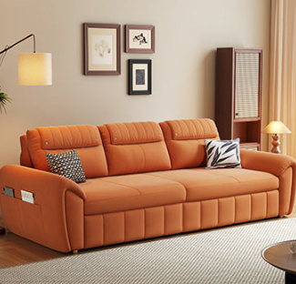 Stylish Sofa Collection: Beige & Light Gray with Dark Brown, Orange, Green, Blue Options in Cotton, Faux Leather, Latex & Coir hyt-1433