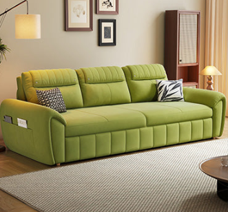 Stylish Sofa Collection: Beige & Light Gray with Dark Brown, Orange, Green, Blue Options in Cotton, Faux Leather, Latex & Coir hyt-1433