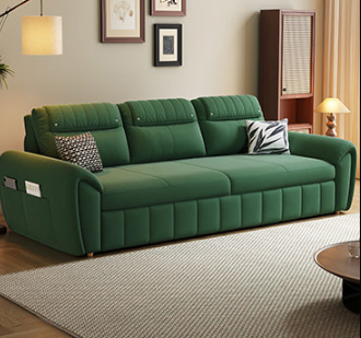 Stylish Sofa Collection: Beige & Light Gray with Dark Brown, Orange, Green, Blue Options in Cotton, Faux Leather, Latex & Coir hyt-1433