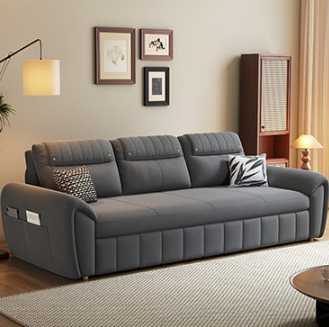 Stylish Sofa Collection: Beige & Light Gray with Dark Brown, Orange, Green, Blue Options in Cotton, Faux Leather, Latex & Coir hyt-1433