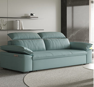 Stylish Solid Wood Sofa with Comfortable Cotton and Faux Leather Upholstery in Assorted Colors hyt-1432