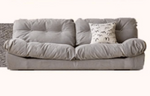 Modern White & Dark Gray Sofa with Scratch-Resistant Fabric - Durable Particle Board Frame yw-168