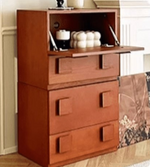 Sleek Black Particle Board Cabinet - Modern Design Storage Solution yw-167