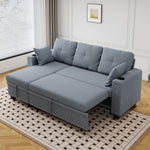 85 "multi-functional dark grey sofa. L-shaped sofa Cotton and linen sofa bed can be combined into one W1278S00008-djyc