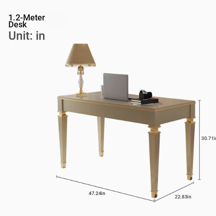 Elegant Solid Wood Desk with Drawers - Stylish Home Office Furniture for Productive Workspaces fjfn-5279