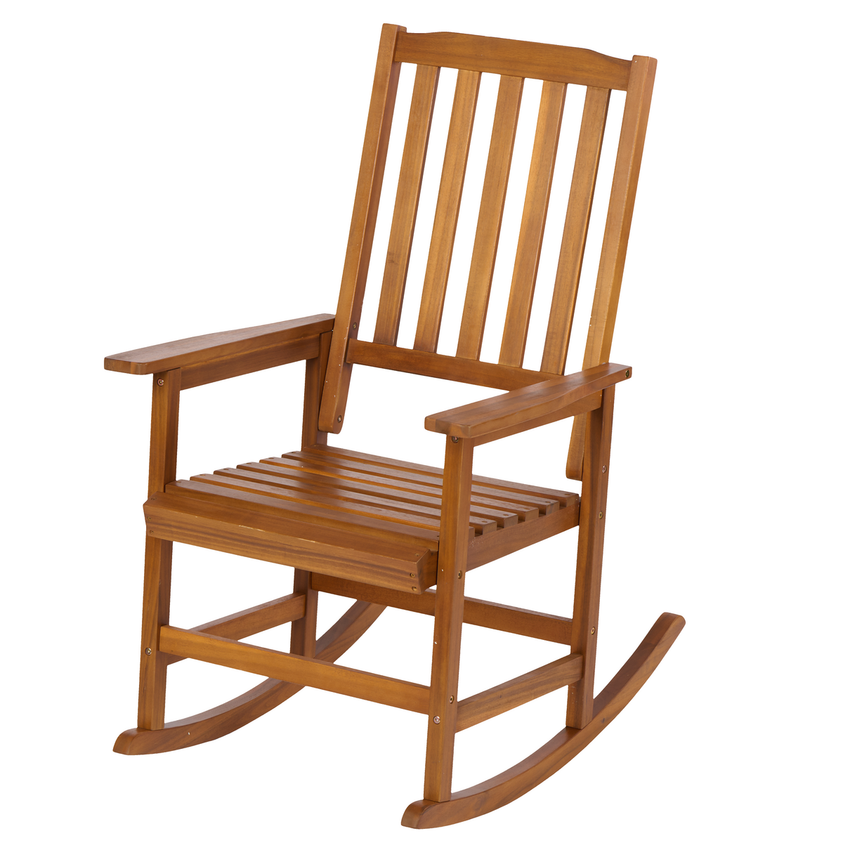 Acacia Indoor Rocking Chair, Outdoor Solid Wood Patio Furniture New Style Light Brown W2640P209680-djyc