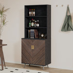 Accent Storage Cabinet with Doors, Bar Cabinet Buffet Cabinet with Storage for Living Room, Hallway, Kitchen W881106463-djyc