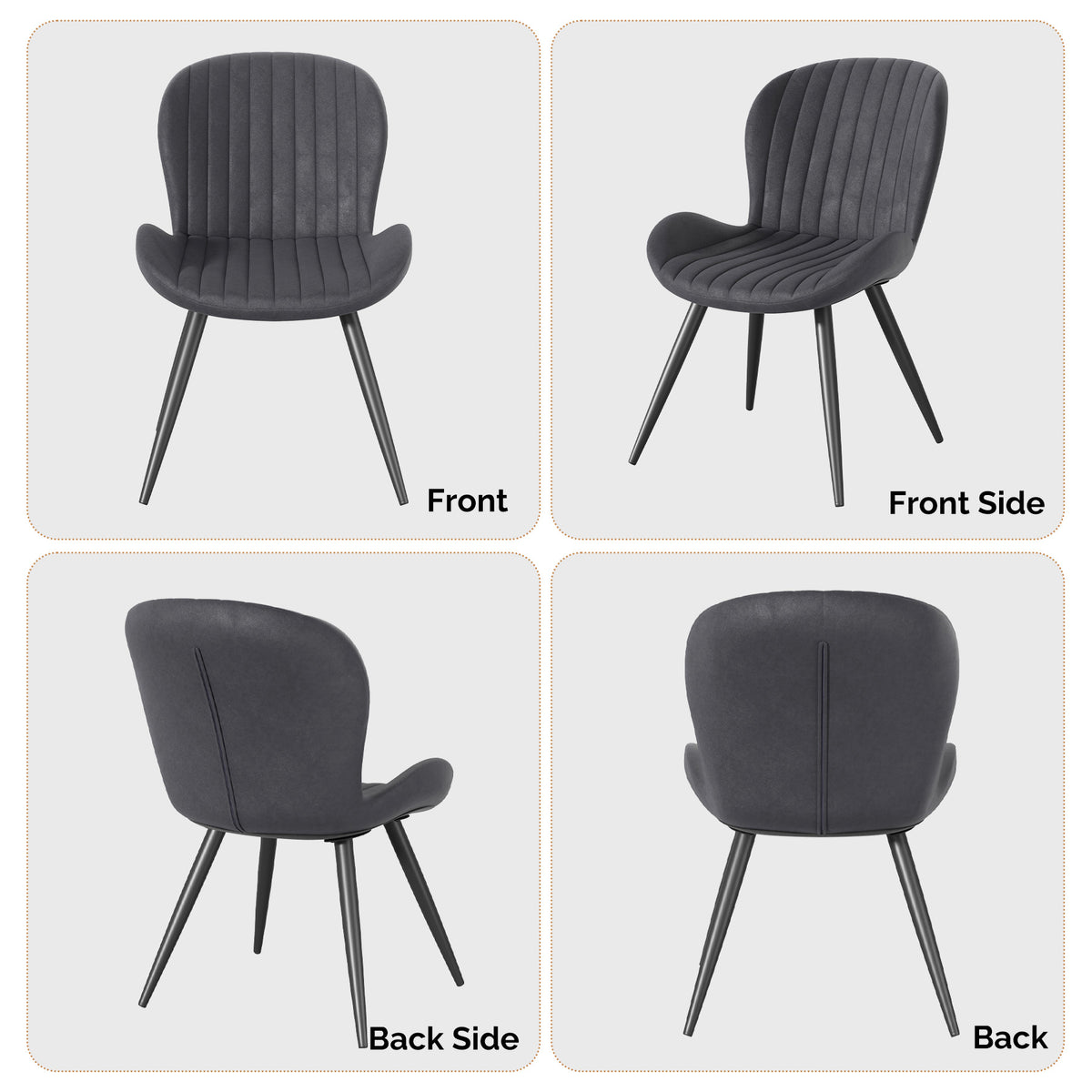 Modern Minimalist Velvet Dining Chair: Ergonomic Design & Comfortable High-Elastic Cushion FU01051-wz