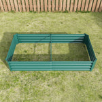 Raised Garden Bed Outdoor, 6×3×1ft , Metal RaisedRectangle Planter Beds for Plants, Vegetables, and Flowers - Green W84091003-djyc