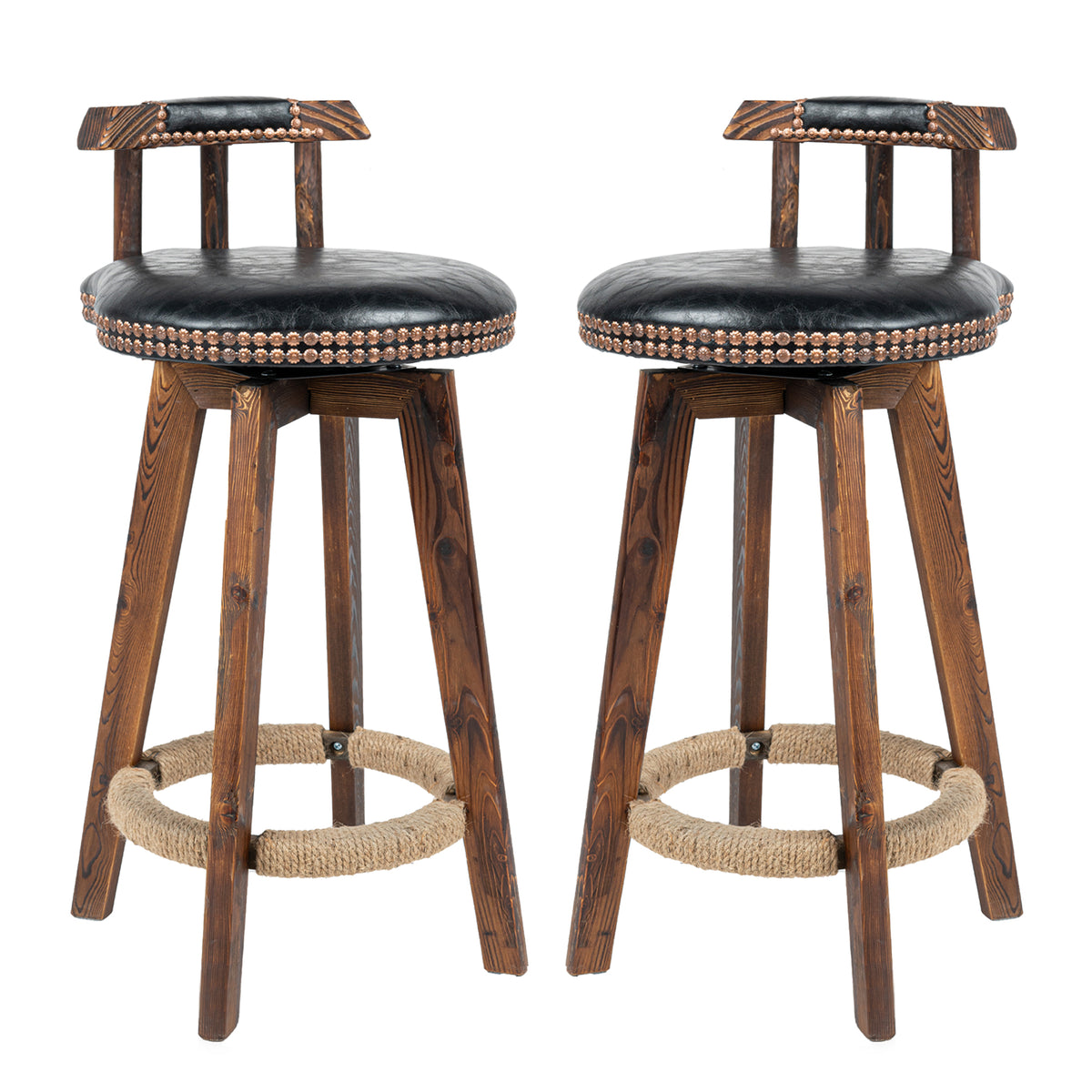 Unique Rotating Bar Stool: 360° Rotation & Soft PU Cushion FU01004-wz