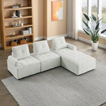 L-Shape Modular Sectional Sofa, DIY Combination, Chenille W487S00185-djyc