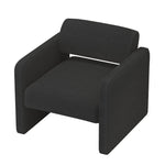 BLACK single sofa chair, upholstered comfortable chair with armrests, for dining room/bedroom/living room/reception - BLACK (30.9"*30.51"*30.11") W487P183019-djyc