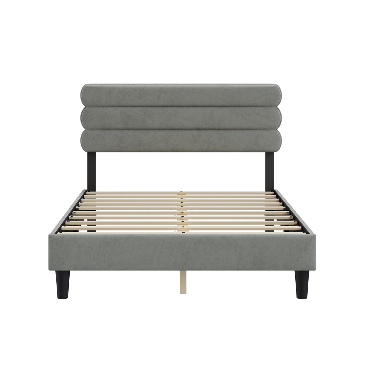 Full Bed Frame with Headboard,Sturdy Platform Bed with Wooden Slats Support,No Box Spring,Mattress Foundation,Easy Assembly W1793140480-djyc