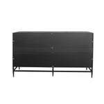 Accent Black Lacquered 4 Door Wooden Cabinet Sideboard Buffet Server Cabinet Storage Cabinet, for Living Room, Entryway, Hallway, Office, Kitchen and Dining Room W1435133315-djyc