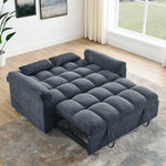 Loveseats Sofa Bed with Pull-out Bed,Adjsutable Back,Blue+ Grey W487109971-djyc