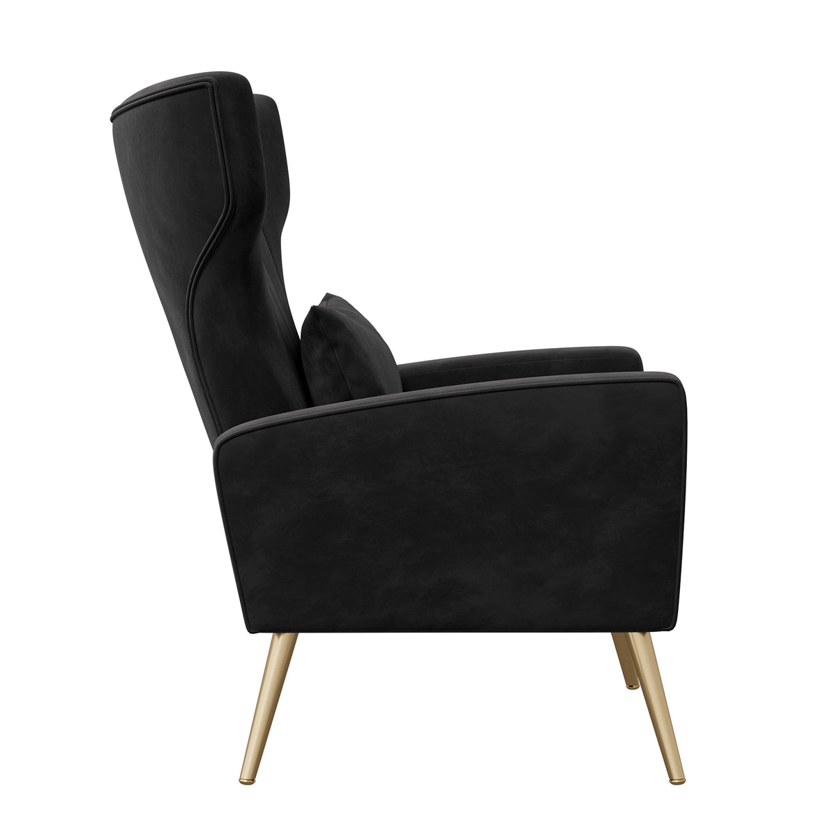 Fashionable High-Back Velvet Upholstered Armchair: High-Density Foam & Adjustable Feet FU01055-wz