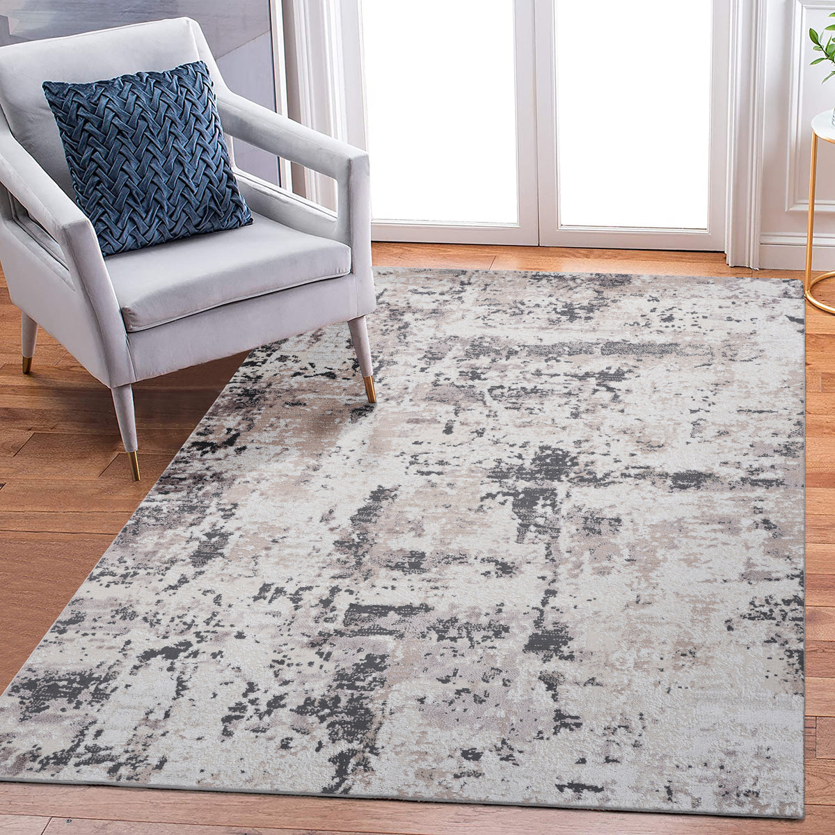 PAYAS Collection 5X7 Cream / Brown / Abstract Area Rug-B189P183547