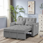 Smart Comfort: Tufted Velvet Convertible Sofa Bed with Adjustable Recline (7cm legs) W588P261317-djyc
