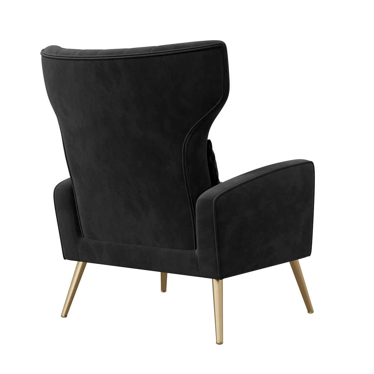 Fashionable High-Back Velvet Upholstered Armchair: High-Density Foam & Adjustable Feet FU01055-wz