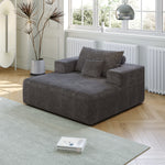 55-inch Chenille Sponge Sofa Lounge Chair,No Assembly Required,Fluffy Modern Sleeper Chair for Indoor Living Room Bedroom W834P221021-djyc