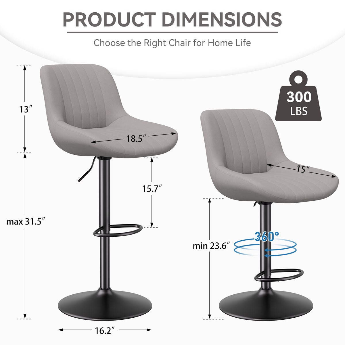 Modern Minimalist High-End Bar Stool: Premium Fabric & Waterproof FU01016-wz