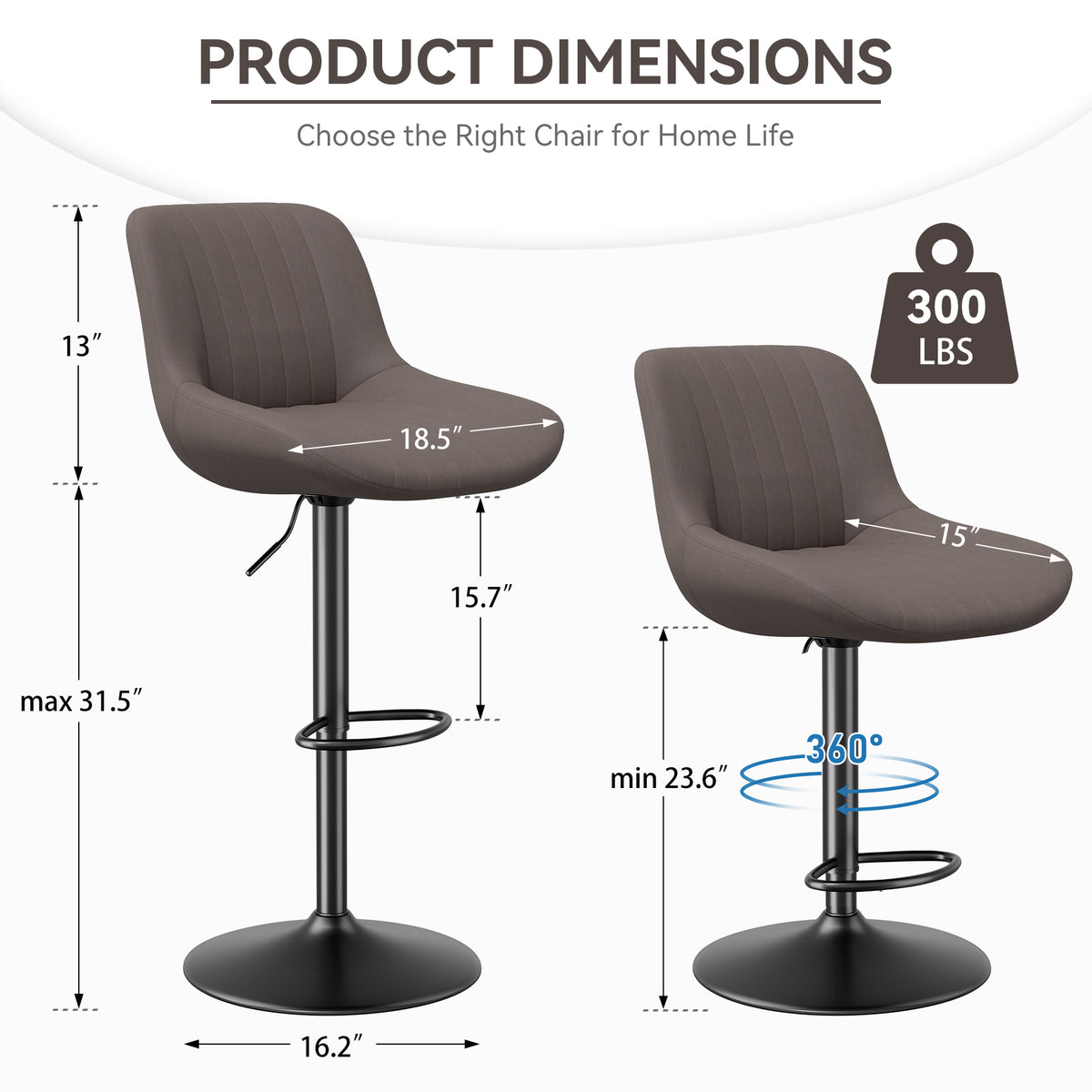 Modern Minimalist High-End Bar Stool: Premium Fabric & Waterproof FU01016-wz