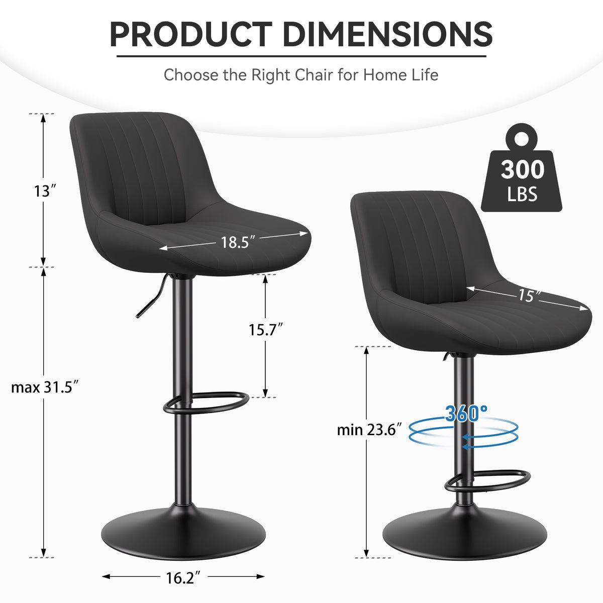 Modern Minimalist High-End Bar Stool: Premium Fabric & Waterproof FU01016-wz