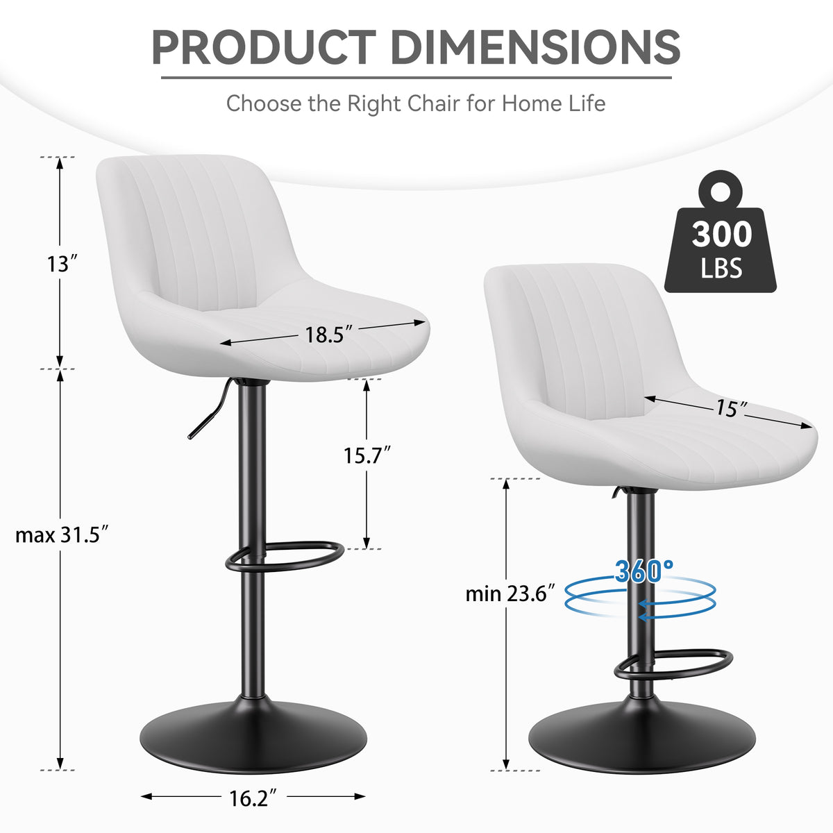 Modern Minimalist High-End Bar Stool: Premium Fabric & Waterproof FU01016-wz