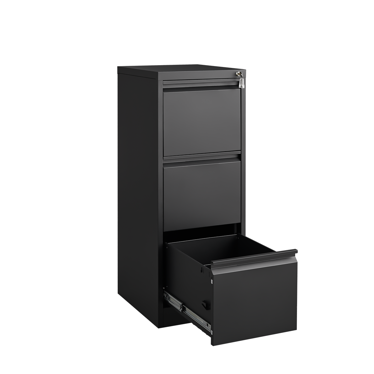 3 Drawer File Cabinet with Lock,Two Drawer Filing Cabinet,Vertical Metal File Cabinet for Home Office Organizer Storage Cabinet Fit Letter/A4/Legal Size File W1247P173369-djyc