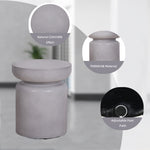 Faux Concrete Texture 17 Inch Height Accent Table For Indoor And Outdoor W2029120071-djyc