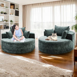55''L Chenille Sponge single sofa,No Assembly Required,Fluffy Modern Sleeper Chair for Living room, Bedroom, Lounge and Projection Room(Not a swivel chair.) W834P221025-djyc