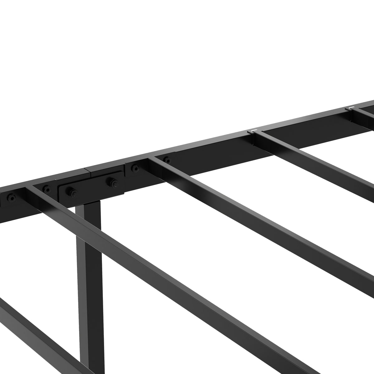 Full Size Metal Bed Frame with Headboard and Footboard, LED Lighting, Black Heavy Duty Mattress Foundation with Steel Slat Support, Noise Free,81.73"L x 54.13"W x 38.96"H W1903P151335-djyc