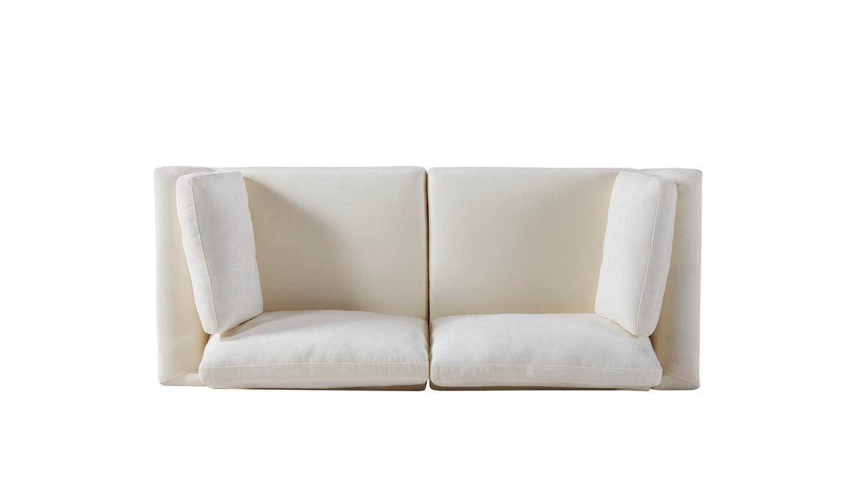 modular sofa whiten chenille fabric,simple and grand, the seat and back is very soft. this is also a KNOCK DOWN sofa W1099S00137-djyc