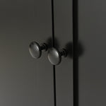 Kitchen Island Cart with Solid Wood Top and Locking Wheels,54.3 Inch Width,4 Door Cabinet and Two Drawers,Spice Rack, Towel Rack (Black) WF286911AAB-djyc