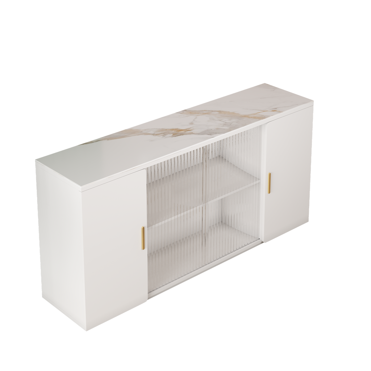 Elegant Wooden Side Cabinets with Glass Doors for Dust-Free Storage & Display: Modern Lockers Perfect for Living, Dining Rooms & Beyond W1278S00033-djyc