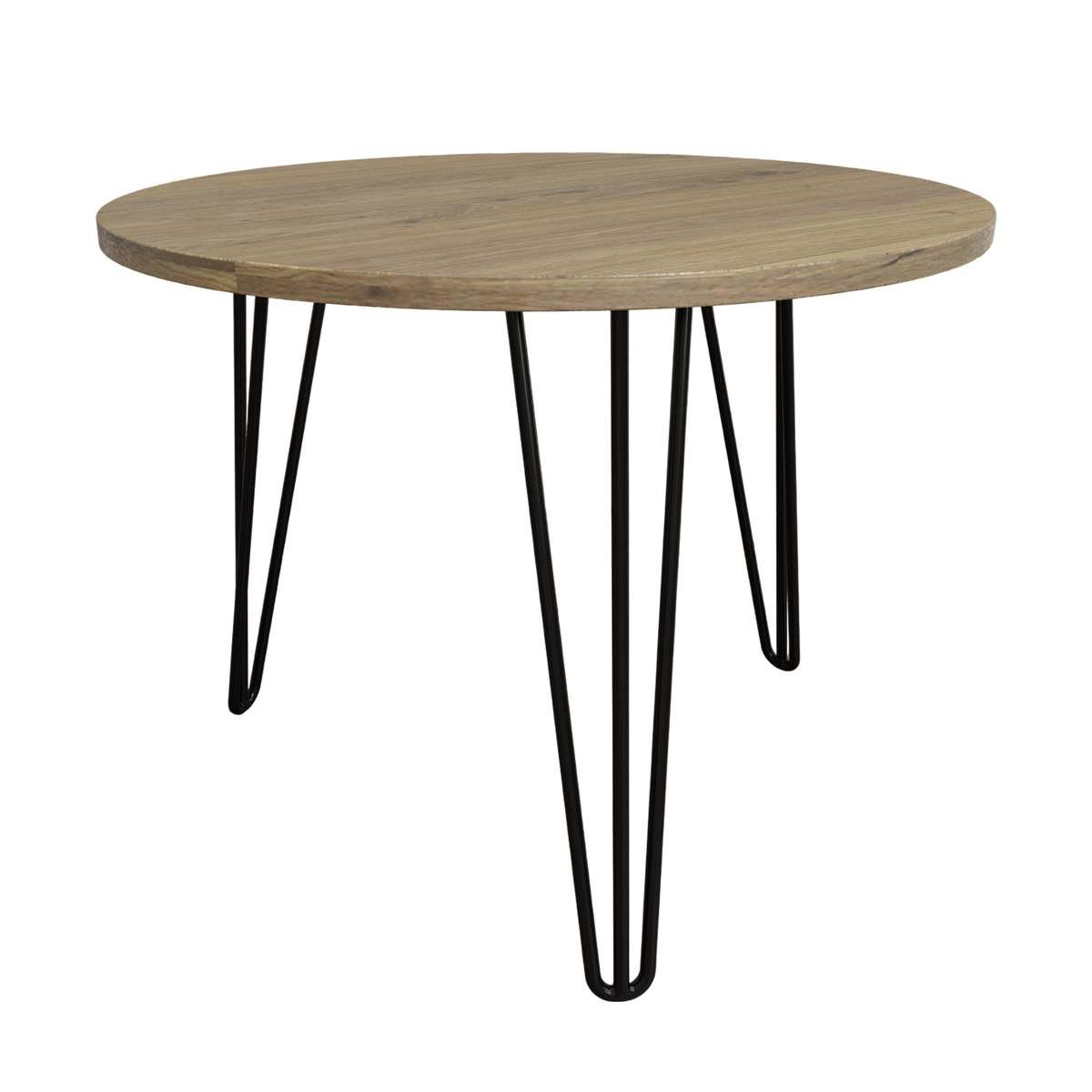 27.56'' Round Nesting Coffee Table Set of 2, Circular Nesting End Table Set, Round Wooden Tabletop, and Sturdy Metal Base for Living Room, bedroom, Brown W808P176732-djyc