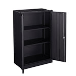 Metal Storage Cabinet with Locking Doors and Adjustable Shelf, Folding Filing Storage Cabinet , Folding Storage Locker Cabinet for Home Office,School,Garage, Black W124747827-djyc