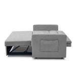 Loveseats Sofa Bed with Pull-out Bed, Adjsutable Back and Two Arm Pocket,Grey W48766862-djyc