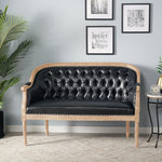 French Country Tufted Loveseat – Elegant Nailhead Accents & Turned Legs chair 60925.00PUMDNT-djyc