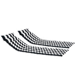 2PCS Set Outdoor Lounge Chair Cushion Replacement Patio Funiture Seat Cushion Chaise Lounge Cushion-BLACK-WHITE W41983633-djyc