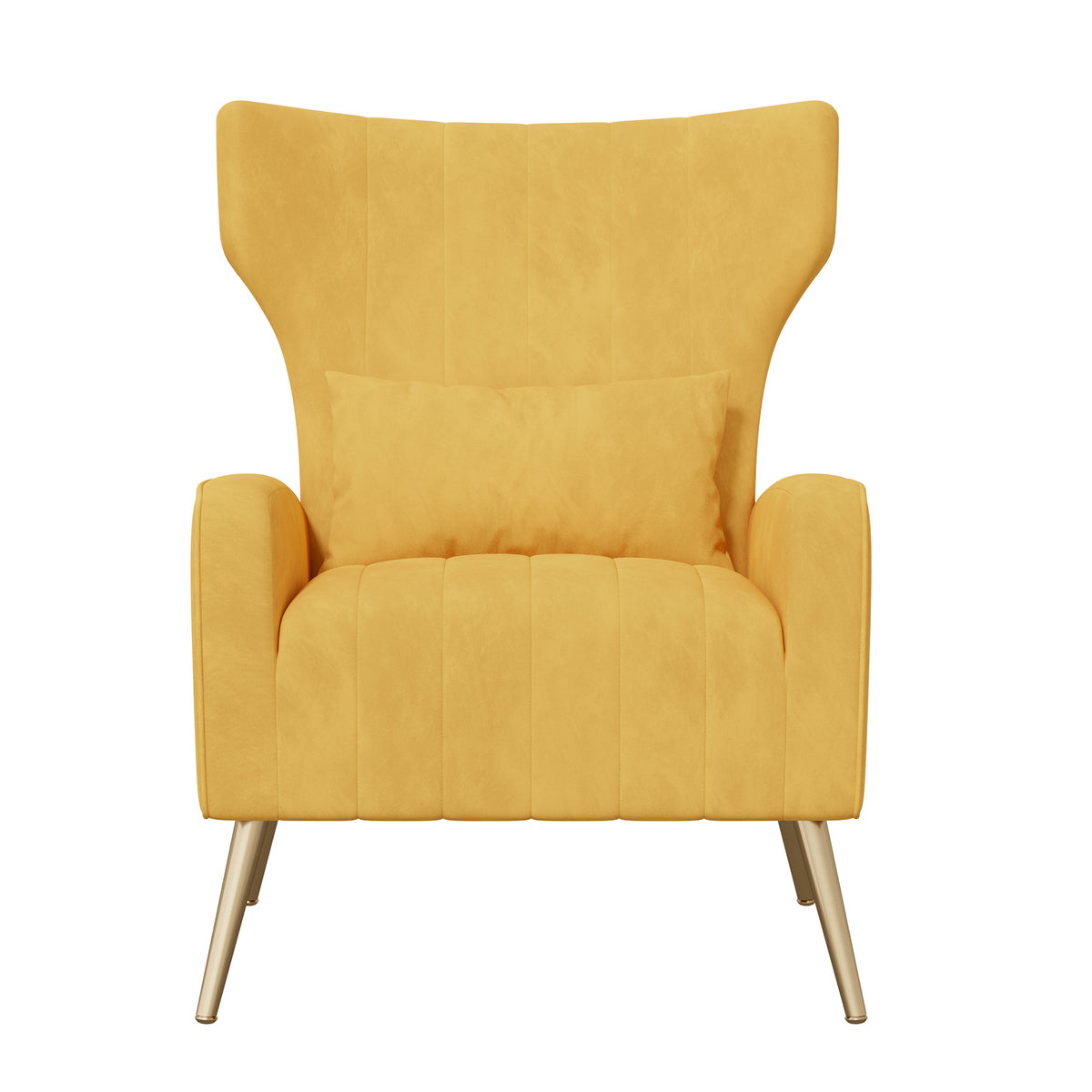 Fashionable High-Back Velvet Upholstered Armchair: High-Density Foam & Adjustable Feet FU01055-wz