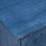 K&K 51.2"W 3D Wave Stripes Ash Veneer(Not Cheap Paper) Kitchen Island with Drop Leaf, Farmhouse Kitchen Island on Wheels with Internal Storage Rack, Rolling Kitchen Cart (Navy Blue) N707P207915E-djyc