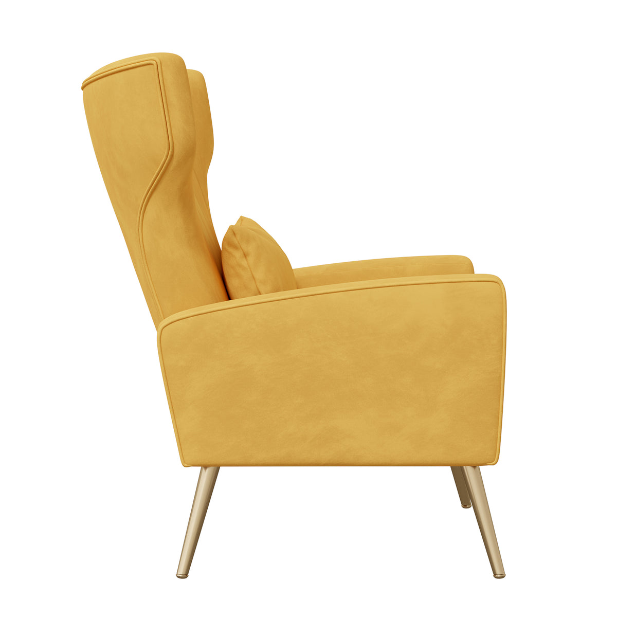 Fashionable High-Back Velvet Upholstered Armchair: High-Density Foam & Adjustable Feet FU01055-wz