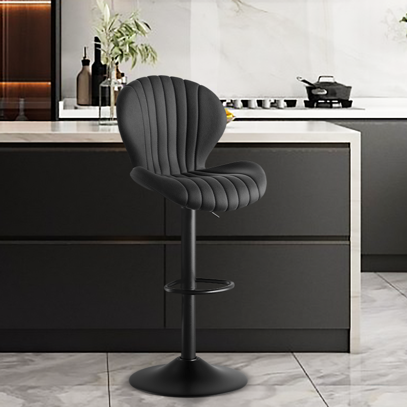 Modern Minimalist 360° Rotating Bar Stool: Resilient Foam & Ergonomic Design FU01023-wz