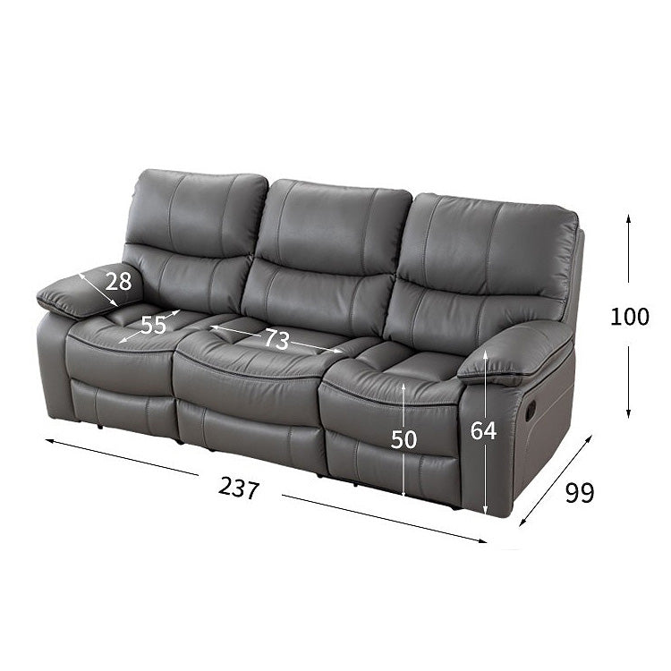 Modern Sofa with Gray Techno Fabric, Metal Frame, and Silicon Fill for Ultimate Comfort fykl-436