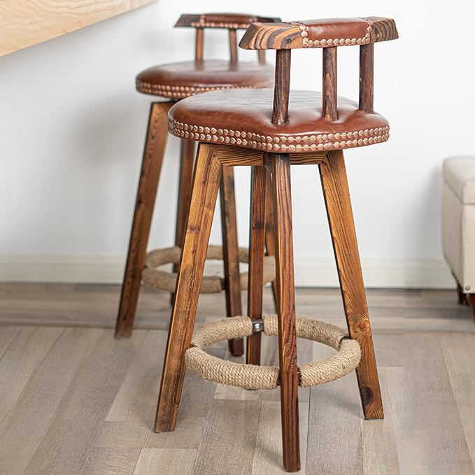 Unique Rotating Bar Stool: 360° Rotation & Soft PU Cushion FU01004-wz