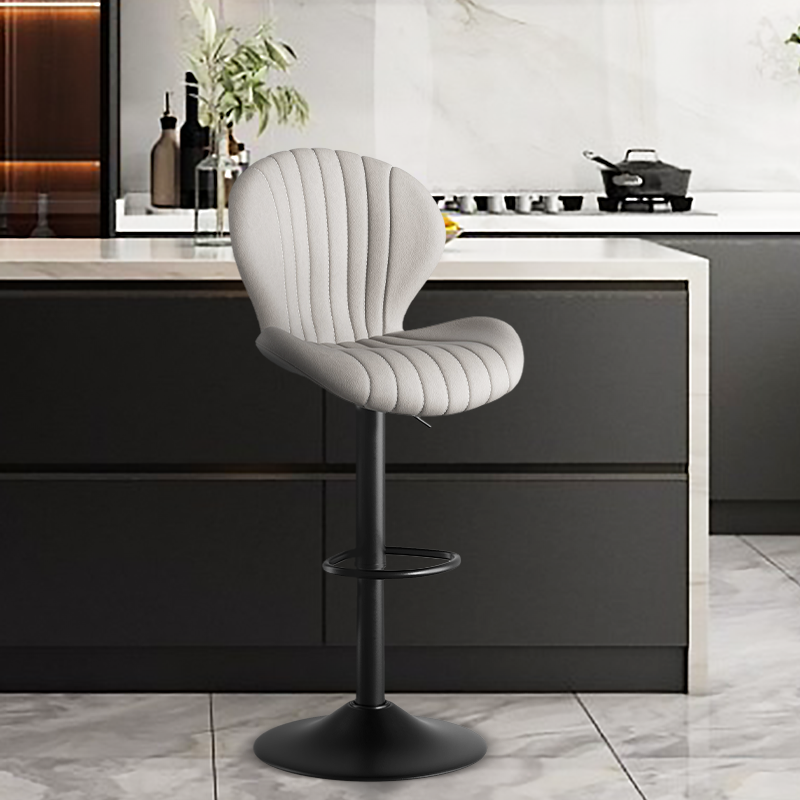 Modern Minimalist 360° Rotating Bar Stool: Resilient Foam & Ergonomic Design FU01023-wz