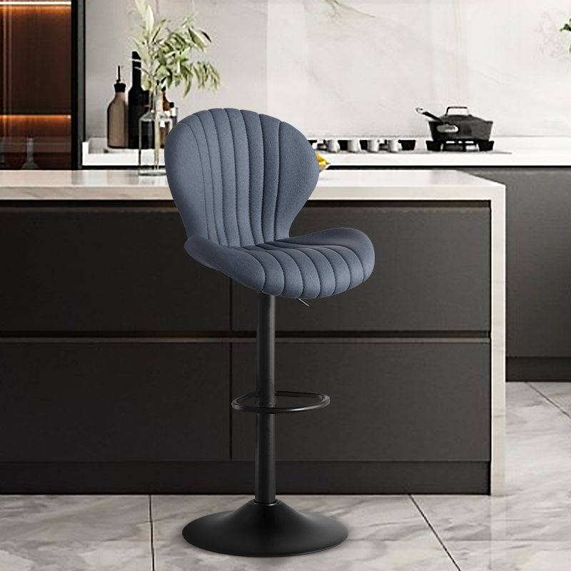 Modern Minimalist 360° Rotating Bar Stool: Resilient Foam & Ergonomic Design FU01023-wz