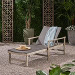 Adjustable Acacia Wood Chaise Lounge with Armrests for Ultimate Comfort 63763.00LMBLK-djyc