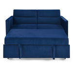 Loveseats Sofa Bed with Pull-out Bed,Adjsutable Back and Two Arm Pocket,Blue (54.5"x33"x31.5") W48766864-djyc